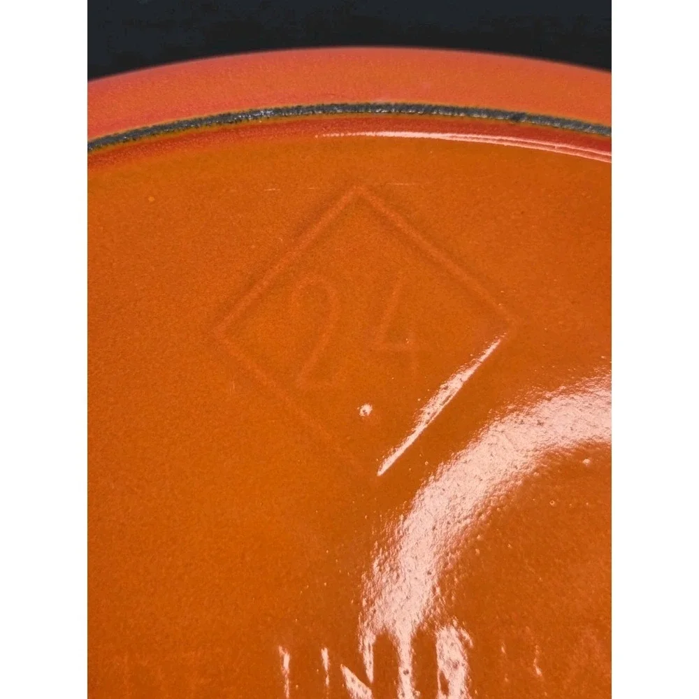Vintage Le Creuset #24 Orange Au Gratin Oval‎ Baking Dish Made In France